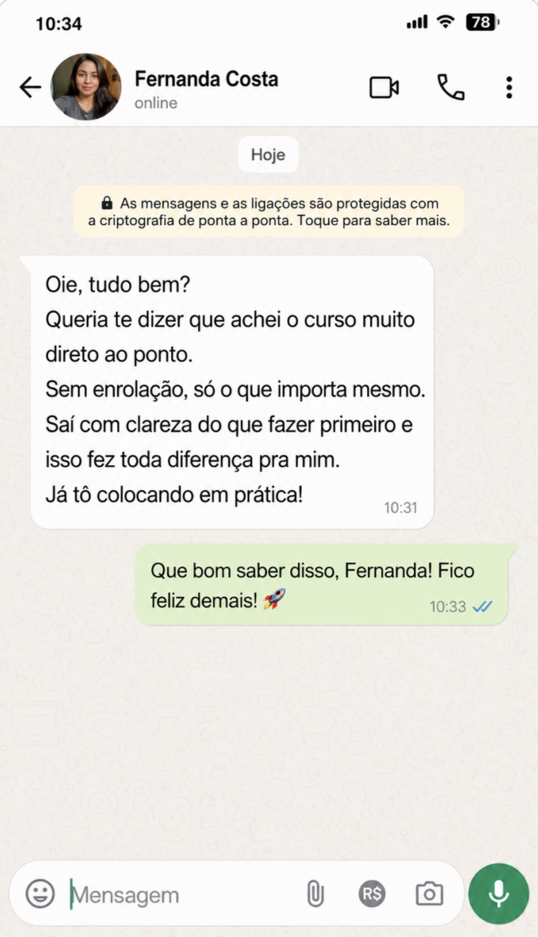 Feedback de aluno 1