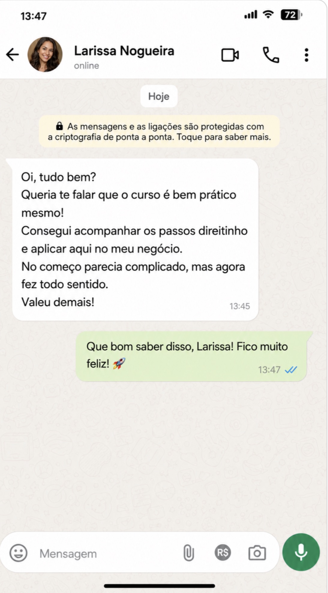 Feedback de aluno 2
