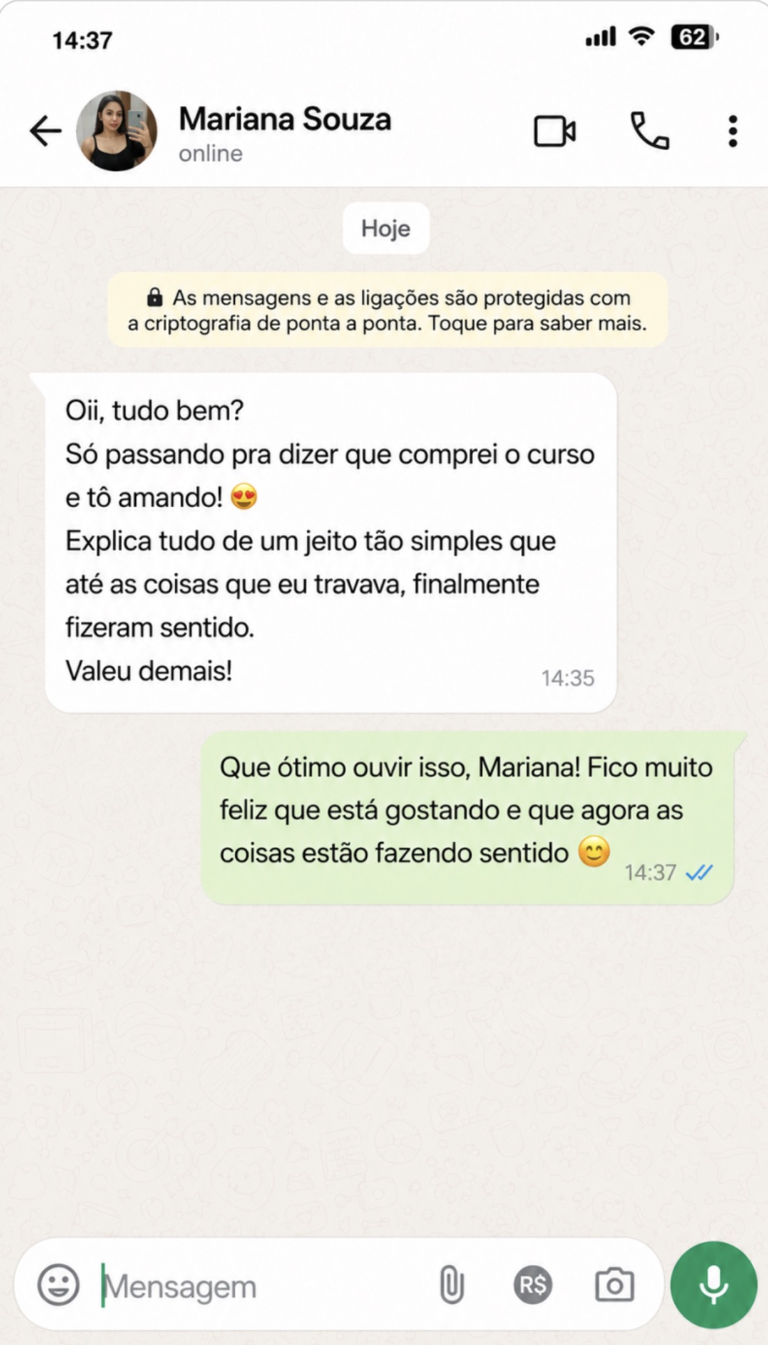 Feedback de aluno 5